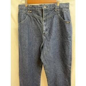 Ozark Mountain Womens Size 15/16 (32x33) Bareback Denim Blue Jeans Made in USA